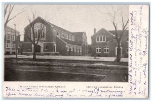 1907 Christian Associations Building Herrick Chapel Grinnell IA Postcard