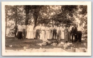 RPPC 6th Grade Class Photo (The Girls Are Taller!)~Patriotic Boy Hugs Flag~c1915
