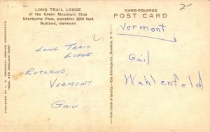 Rutland VT~Long Trail Lodge~Green Mountain Club~Rustic Staircase~Handcolor 1920s