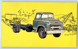 1956 Chevrolet Task Force Trucks Model 5703 Low Cab Forward Albion NE Postcard