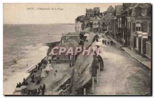 Old Postcard The Ault & # 39esplanade Beach