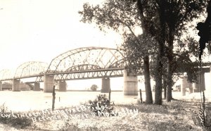 Postcard Lincoln Memorial Bridge Bet. Blair & Mountain Valley Missouri River