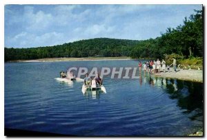 Postcard Modern Correze Masseret The lake Pedalo