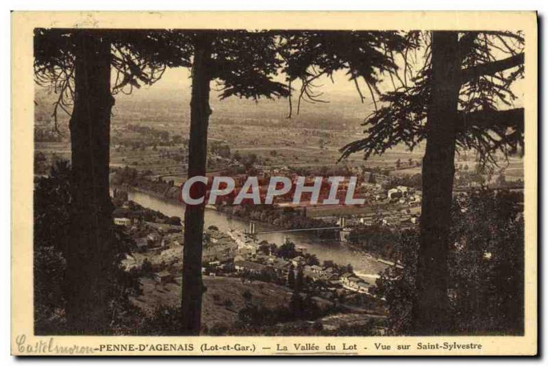 Old Postcard Penne D & # 39Agenais The Lot Valley View Eve