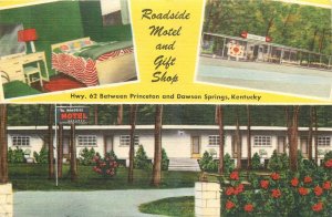 c1910 Dawson Springs Kentucky Roadside Motel Gift Shop Vernon Postcard 25-11507