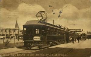 Berkeley CA Key Route RR Train 1913 Used Postcard