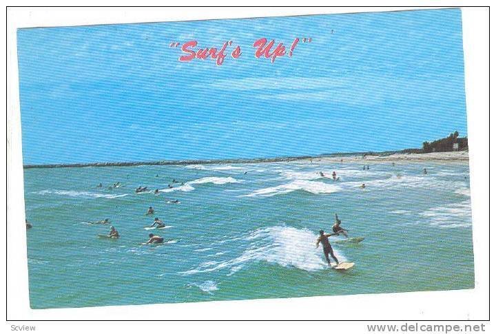 Surfing along the Florida coast is the greatest, Miami, Florida,  40-60s