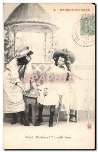 Old Postcard Garcon cafe Children