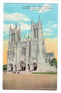 New York Cathedral St John the Divine NY Postcard