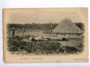 235560 FRANCE ARCACHON Bergers Landais shepherds Vintage PC