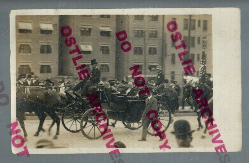 St. Paul MINNESOTA RPPC 1909 PRESIDENT TAFT Parade CARRIAGE Crowd MN