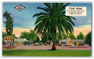 c1950's Park Motel Cars Scene Fresno California CA Posted Vintage Postcard