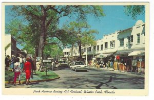 Vintage chrome postcard, Art Festival, Winter Park, Florida