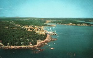 Postcard Airview In Color By Ray Goodrich Scenic Island Bay Friendship Maine ME