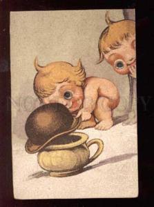 028911 NUDE BABIES w/ Moving eyes w/ POT Vintage PC