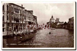 Old Postcard Venice Canal Grande Dall Accademia