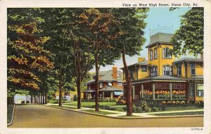 West High Street Homes Union City Pennsylvania 1948 postcard