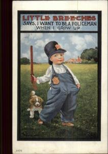 Harmony Little Breeches Police Officer Cop c1910 Postcard