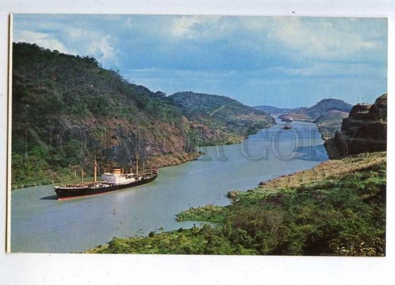 204345 PANAMA canal Gailard Cut old postcard