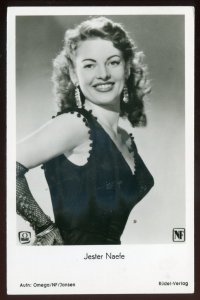 h2317 - JESTER NAEFE 1950s Austrian Film Actress. Real Photo Postcard