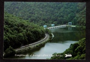 WV Amtrak Railroad Train near Fayetteville New River Gorge West Virginia