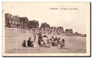 Old Postcard Cabourg Beach and Villas