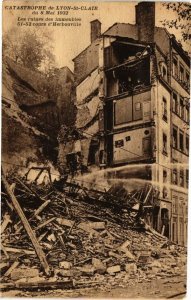 CPA Catastrophe de LYON St-CLAIR-Les ruines des immeubles 51-52 COURS (236167)