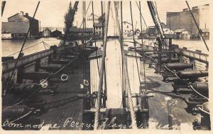 Commodore Perry's Flagship Niagara Erie Fish Building RPPC Postcard