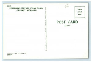 Keweenaw Central Steam Train, Calumet Michigan MI Unposted Postcard 