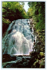 c1960 Crabtree Falls Waterfall Trail Blue Ridge Parkway North Carolina Postcard