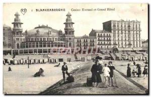 Postcard Old Blankenberghe Kursaal Casino and Hotel Children