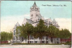 Postcard COURT HOUSE SCENE Jefferson City Missouri MO AO0055