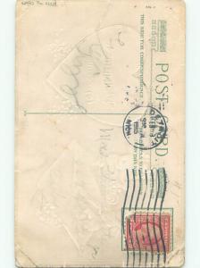 Divided-Back CUPID VALENTINE SCENE Cute Postcard W7659