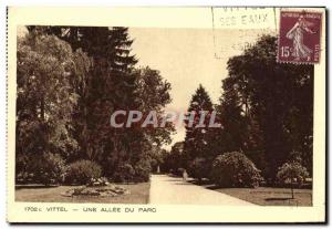 Old Postcard Vittel A Allee Du Parc