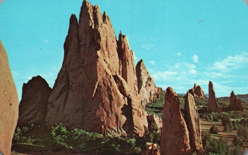 Vintage Postcard Vista Interior Garden of Gods Pikes Peak Region Colorado CO