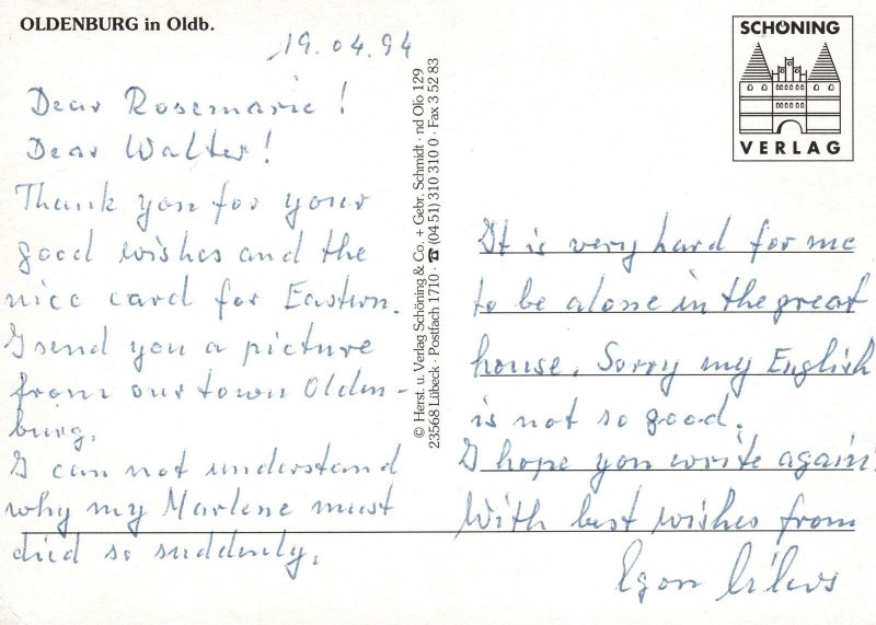 VINTAGE CONTINENTAL SIZE POSTCARD GREETINGS FROM OLDENBURG GERMANY MULTIPLE VIEW