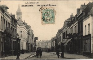 CPA BAPAUME-La rue d'ARRAS (45673)