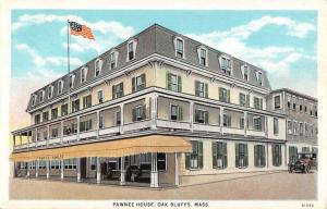 Oak Bluffs Massachusetts Pawnee House Street View Antique Postcard K102278