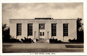Postcard U.S. Post Office in Sayre, Oklahoma