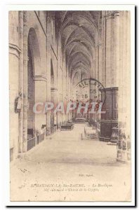 St Maximin la Sainte Baume Old Postcard Nef basilica north side entrance to t...