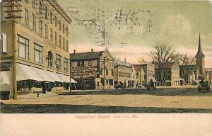 1909 LEWISTON, MAINE Haymarket Square postcard 2394