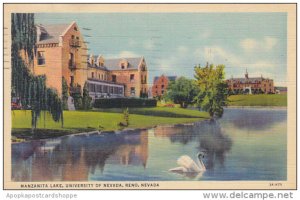 Nevada Reno Manzanite Lake University Of Nevada 1939 Curteich