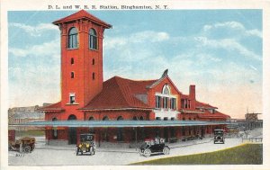 J12/ Binghampton New York Postcard c1910 DL&W Railroad Depot 21