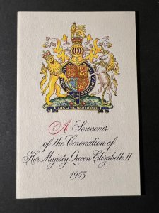 1953 Mint England QE2 Queen Elizabeth II Royal Coronation Souvenir Stamp Booklet