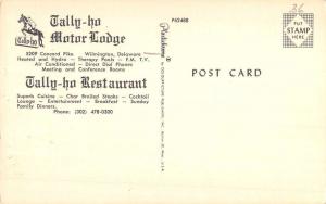 Wilmington Delaware Tally Ho Motor Lodge Street View Vintage Postcard K90875
