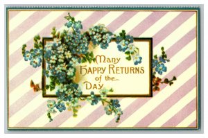 Many Happy Returns Postcard ©1982 Merrimack Publishing Corp. Vintage Victorian