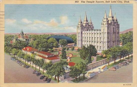 Utah Salt Lake City The Temploe Square 1944