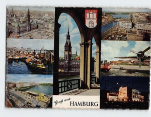 Postcard Landmarks in Hamburg Greetings from Hamburg Germany