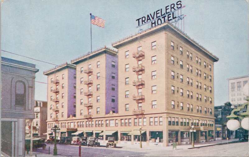 Travelers Hotel Sacramento CA California Sunset Press Postcard G12