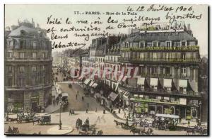 Paris - 2 - Street of Peace Old Postcard -
